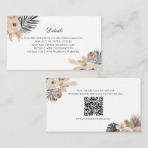 Cartão de Invólucro Floral Boho Beige