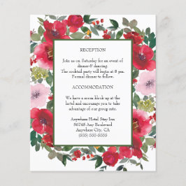 Cartão de Invólucro Floral de Casamento de Melão V