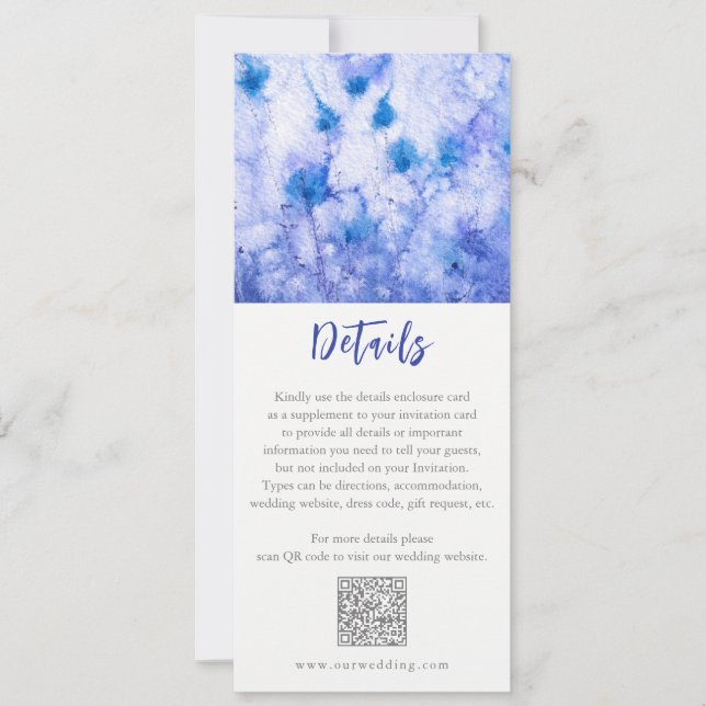 Cartão de Invólucro para Pormenores do Jardim Azul (Frente)