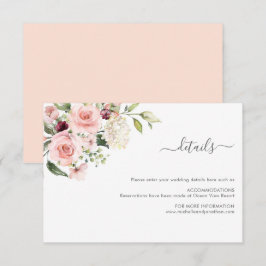 Cartão de Invólucro Romântico de Rosas Rosa