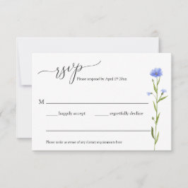 Cartão De Invólucro Rsvp De Casamento De Flor Selv