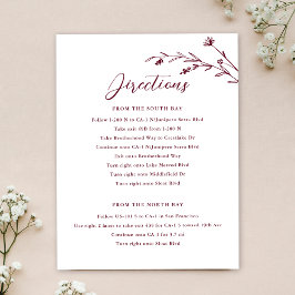 Cartão de Invólucro Rustic Burgundy