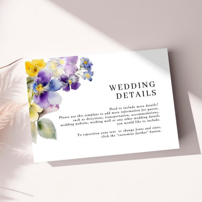 Cartão de Invólucro Rustic Watercolor Details (Criador carregado)