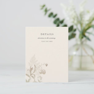 Cartão de Invólucro Terrestre Floral Elegante