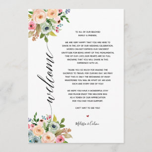 Cartão de Itinerário de Caligrafia Elegante para C