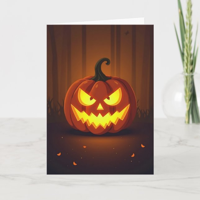 Cartão de Jack O Lantern Radiante (Frente)