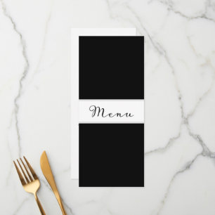 Cartão de jantar de menu clássico simples moderno 