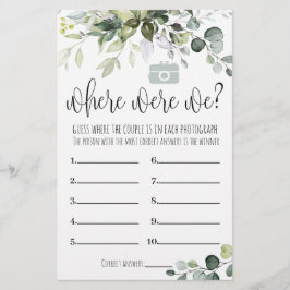 Cartão de Jantar de Noivado Onde Estávamos