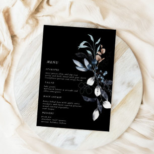 Cartão de Janto de Casamento Floral de inverno co