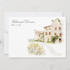 Cartão de Janto italiano de ensaio de cor aquosa d