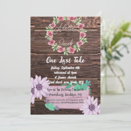 Cartão de Janto para o ensaio de casamentos florai