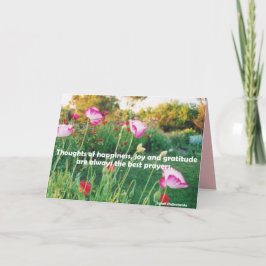 Cartão de Jardim de Flores de Pensamentos de Felic