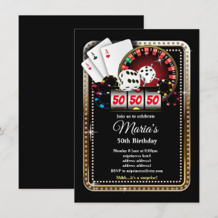 Cartão de Jogada Poker, convite para festa do cass