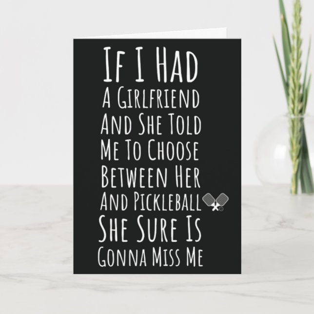 Cartão de Jogador de Pickleball Solitário Divertid (Frente)