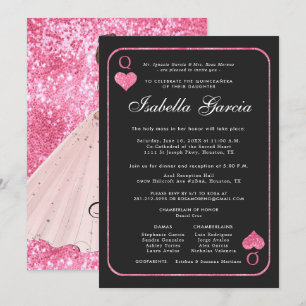 Cartão de Jogar Brilho Rosa Quinceañera Las Vega