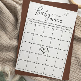 Cartão de Jogo Bingo chá de fraldas