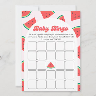 Cartão de Jogo Bingo Chá de fraldas de Melancia