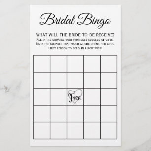 Cartão de Jogo Bingo chá de panela