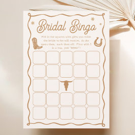 Cartão de Jogo Bingo de Chá de panela Ocidental