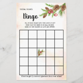 Cartão de Jogo Bingo do Chá de panela de Natal