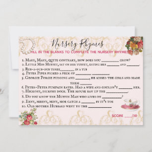 Cartão de jogo chá