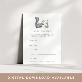 Cartão de Jogo de Adivinhação de Amigos do Woodlan