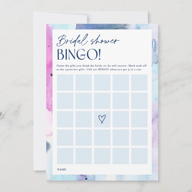 Cartão de Jogo de Atividade de Bingo de Presente d (Frente)