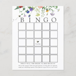 Cartão de Jogo de Bingo Bridal de Bassas de Flor S