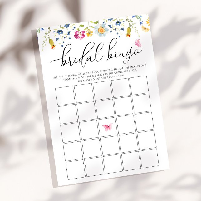 Cartão de Jogo de Bingo com Aquarela Personalizáve (Criador carregado)