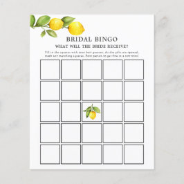 Cartão de Jogo de Bingo de Bridal para Limões de A