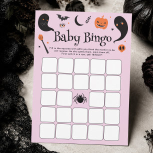 Cartão de Jogo de Bingo de Chá de Bebê de Hallowee