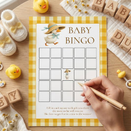 Cartão de Jogo de Bingo de Chá de Bebê em Xadrez A