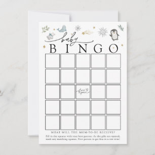 Cartão de Jogo de Bingo de Chuvada de Bebê Animais