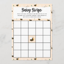 Cartão de Jogo de Bingo Floral Bebê Bumblebee