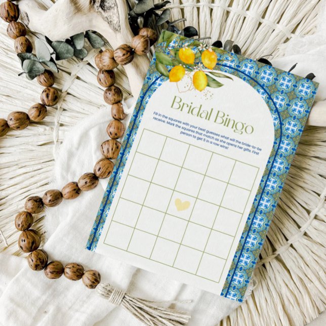 Cartão de Jogo de Bingo para Chá de Noiva de Limão (Criador carregado)