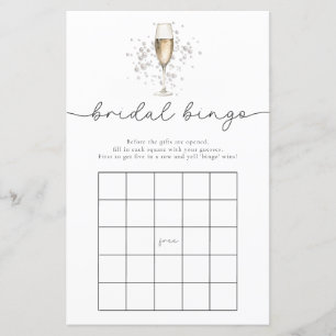 Cartão de Jogo de Bringo Elegante e Prosecco