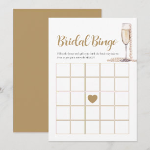 Cartão de Jogo de Bringo Elegante e Prosecco
