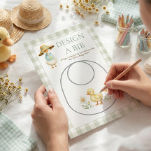 Cartão de Jogo de Chá de Bebê de Bib com Design de