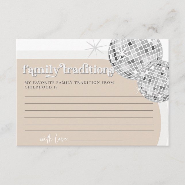 Cartão de Jogo de Chá de fraldas Disco para Tradiç (Frente)