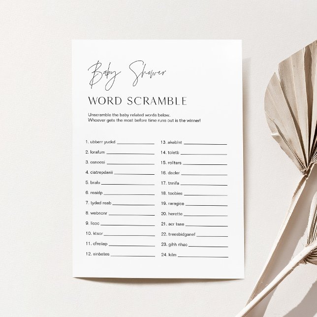 Cartão de Jogo de Chá de fraldas do HARLOW Baby Wo (Criador carregado)