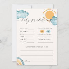 Cartão de Jogo de Chá de fraldas para Previsões do