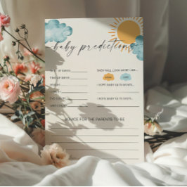 Cartão de Jogo de Chá de fraldas para Previsões do