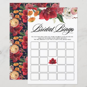 Cartão de Jogo de Chá de panela Bingo de Amaryllis
