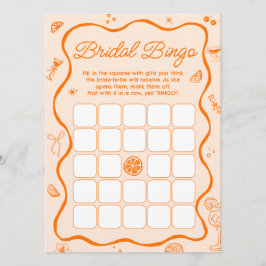Cartão de Jogo de Chá de panela Bingo Orange Apero