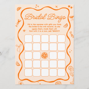 Cartão de Jogo de Chá de panela Bingo Orange Apero