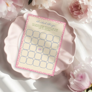 Cartão de Jogo de Chá de panela do Bingo Bridal