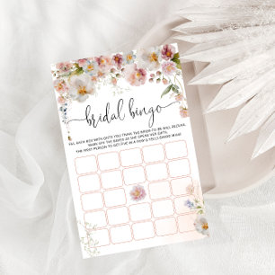 Cartão de Jogo de Chá de panela Floral Rosa Blush