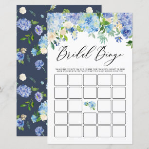 Cartão de Jogo de Chá de panela Hydrangea Azul