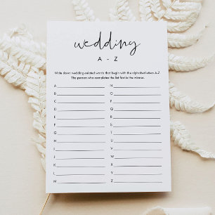 Cartão de Jogo de Chá de panela STELLA Wedding A-Z