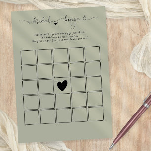 Cartão de Jogo de Chá do Bingo Bridal
